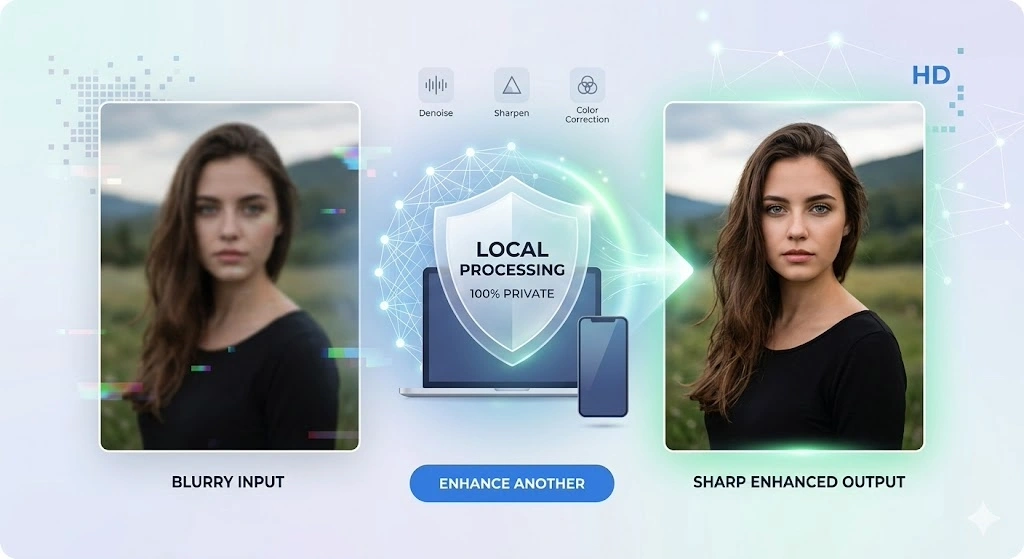 AI Image Enhancer without Uploading - ProImageTool AI Image Enhancer without Uploading - ProImageTool