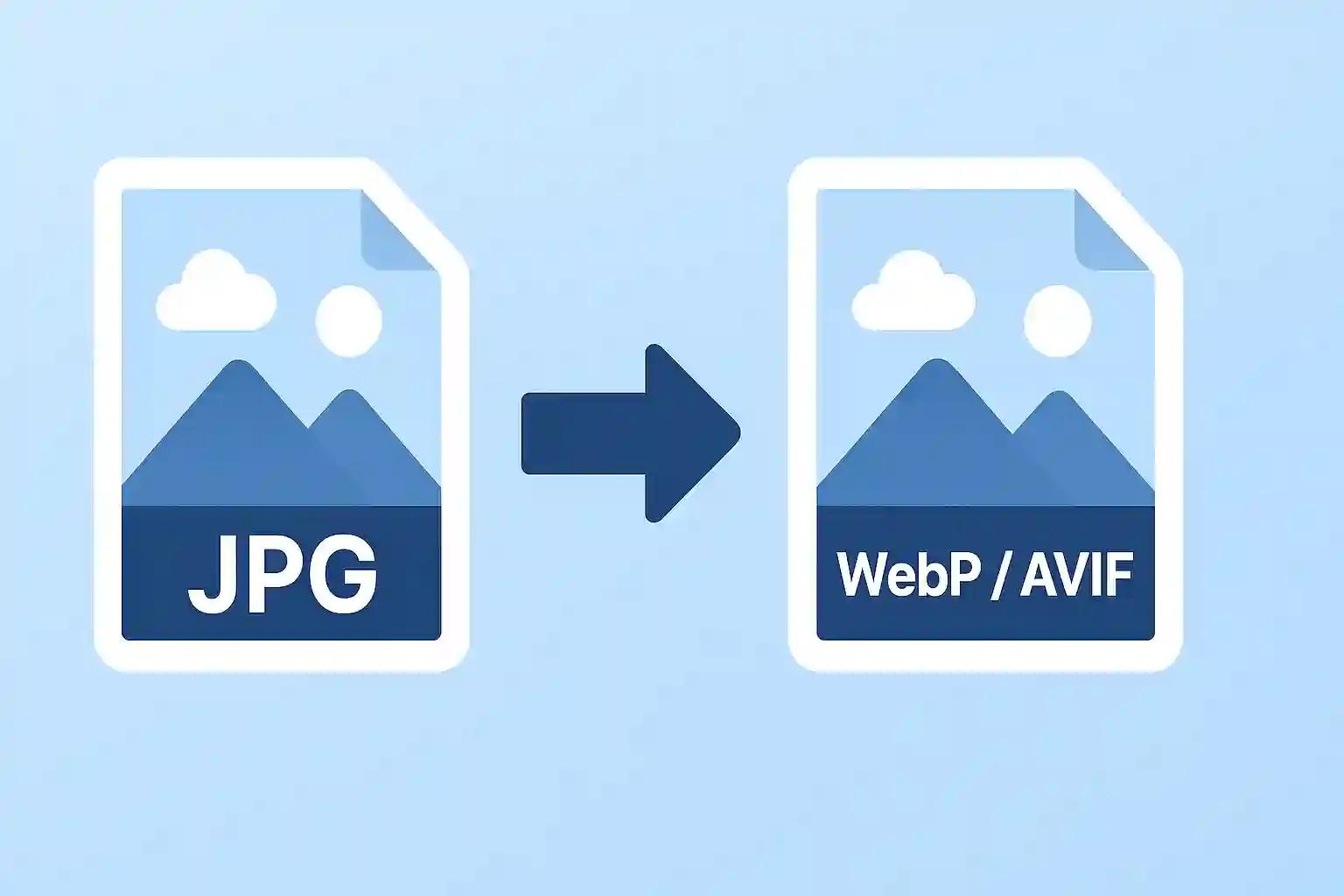Batch Convert Images to Next-Gen Formats Interface showing bulk image conversion to WebP and AVIF formats