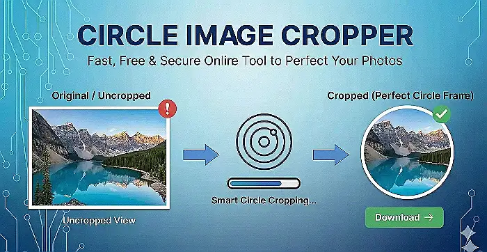 Crop Photos into Perfect Circles Instantly Interface of the circle image cropper tool